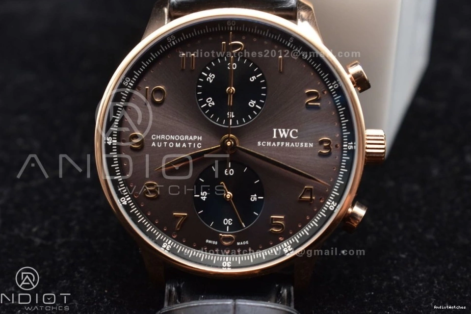 Genuine) IW371482 ZF Thickness on Practical Black 1:1 (Same as Best Leather Edition Portuguese Strap 444 A7750 Chrono 0211